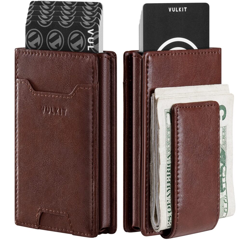 8359 Money Clip Wallet Pop Up Card Holder RFID Protection Leather Wallet